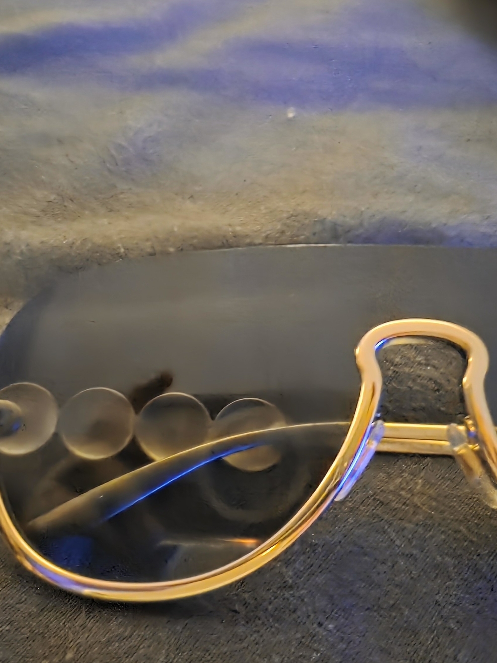 Women’s Gold Rim Aviator Sunglasses - Clear/Light Tint